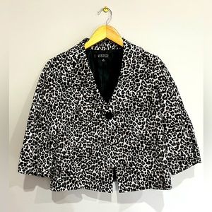 Kasper Leopard Print Blazer